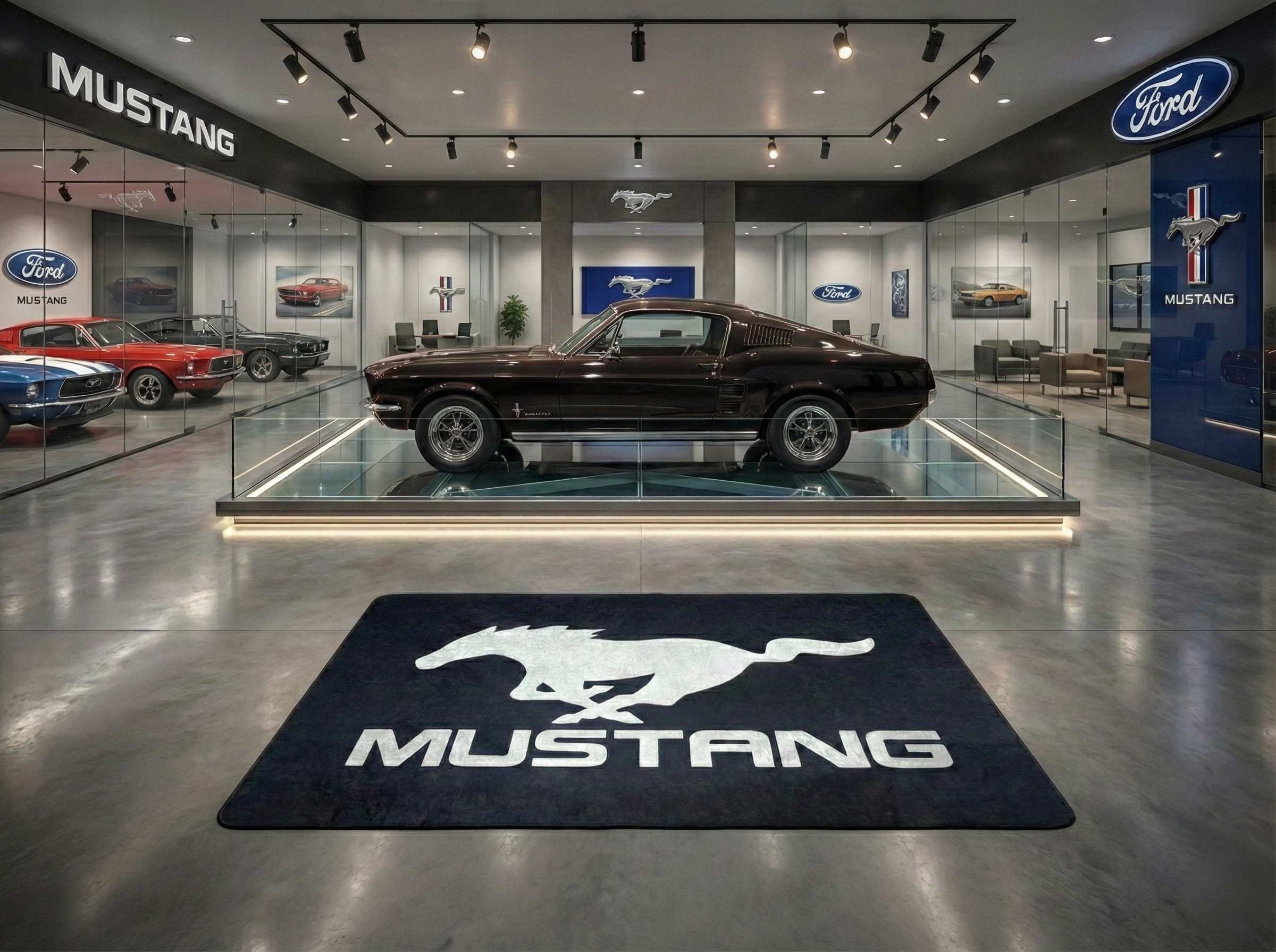 Mustang Luxury Garage & Home Display Carpet - 60x87 INCH