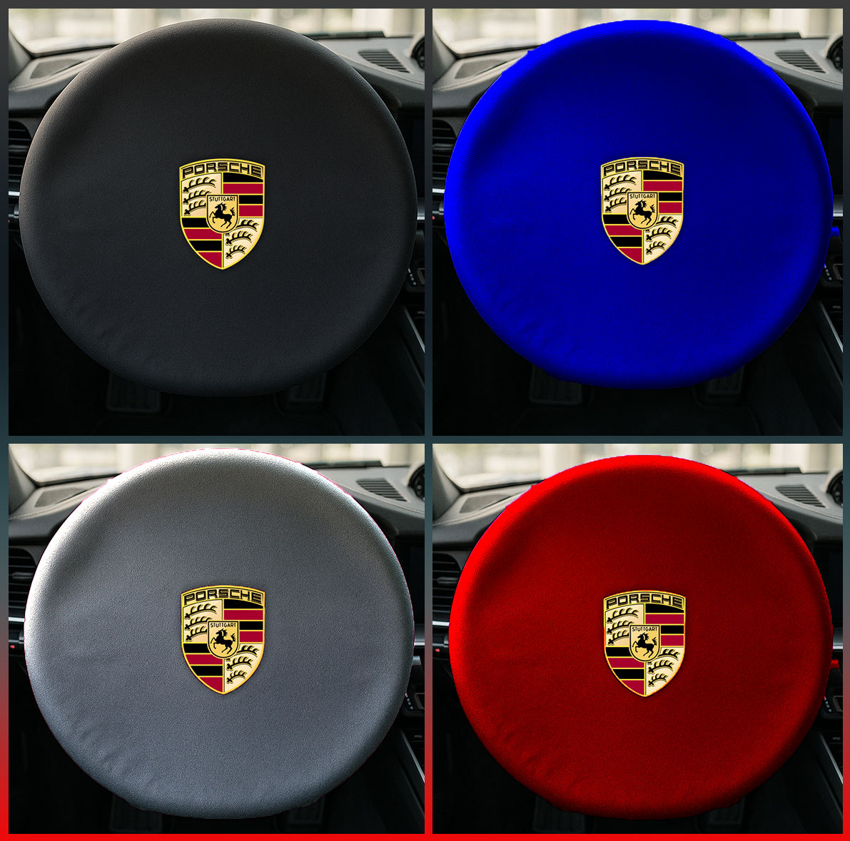Porsche Custom Fit Premium Steering Wheel Cover